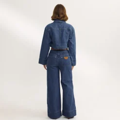 Oversize-Denimjacke - Blau