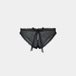 Polka Dot Brazilian Slip - Schwarz