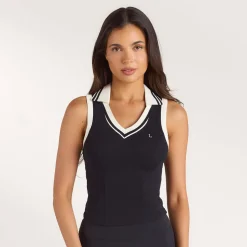 Polo-Top - Schwarz