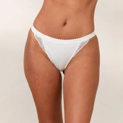 Ribbed String - Weiß