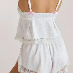 Satin Cami-Oberteil - Florales Muster