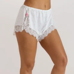 Satin Pyjama-Shorts - Florales Muster