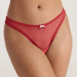 Satinschleife G-String - Rot