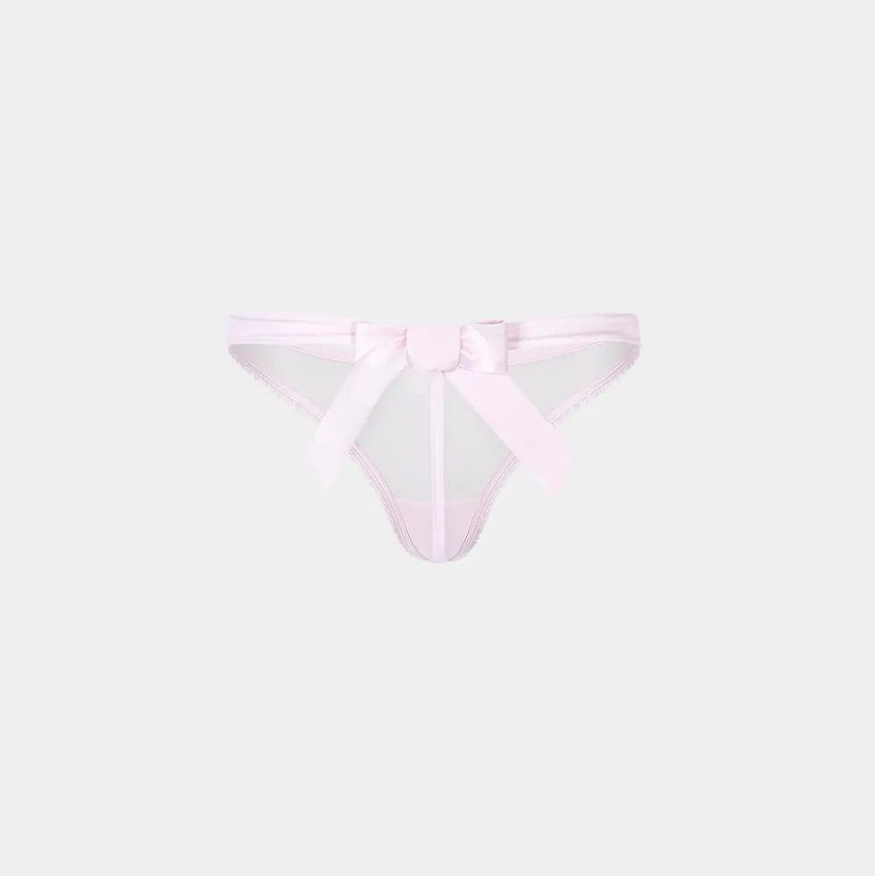 Satinschleife G-String - Rosa