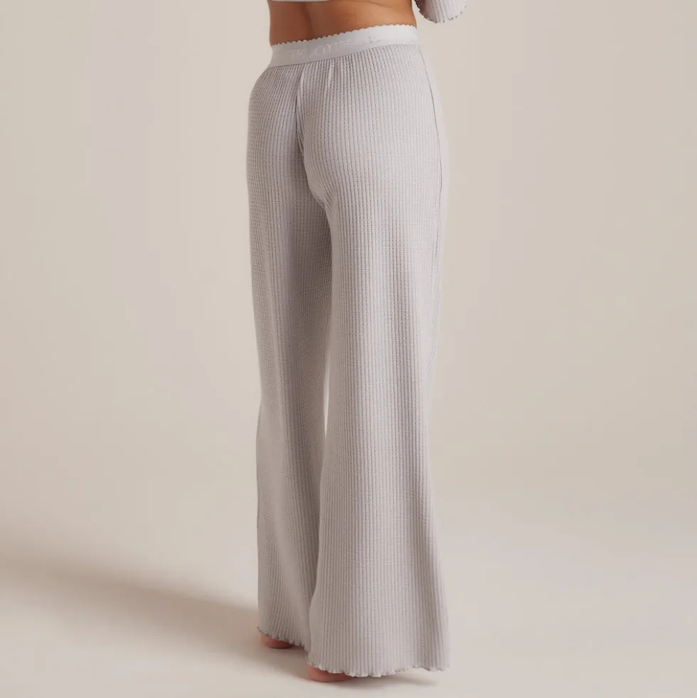 Soft Waffle Pyjama-Hose - Eisgrau