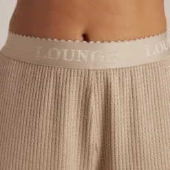 Soft Waffle Pyjama-Hose - Hellbraun