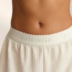 Soft Waffle Pyjama-Shorts - Crèmefarbe