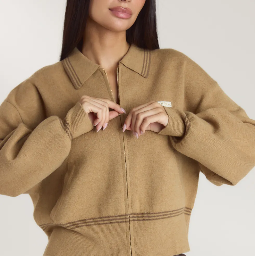 Strickjacke - Hellbraun