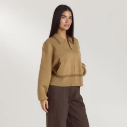 Strickjacke - Hellbraun