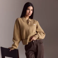 Strickjacke - Hellbraun