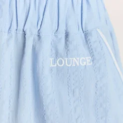 Texturierte Pyjamashorts aus Baumwoll - Blau