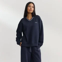 V-Neck Pullover - Dunkelblau