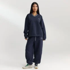 V-Neck Pullover - Dunkelblau