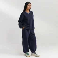 V-Neck Pullover - Dunkelblau