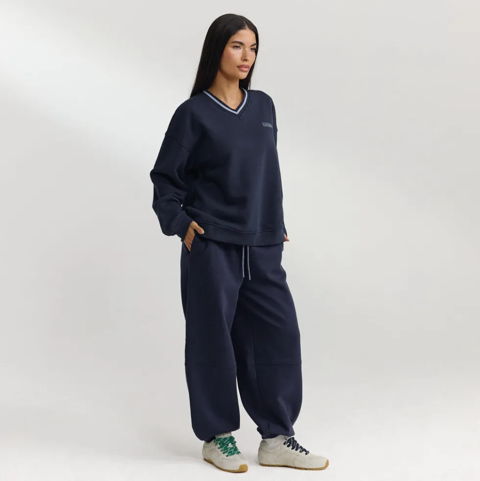 V-Neck Pullover - Dunkelblau