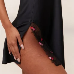 Zalia Slipkleid (Set) - Schwarz